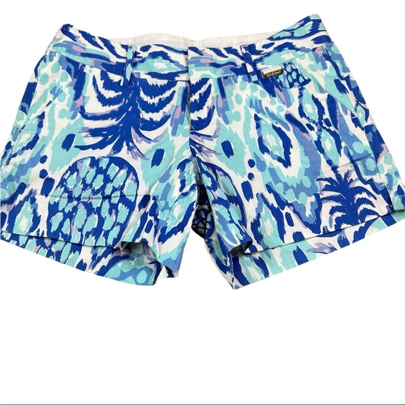 Lilly Pulitzer Callan Shorts 5” Inseam Tropi Call Me Serene Blue NWOT - Size 0 - Picture 1 of 8